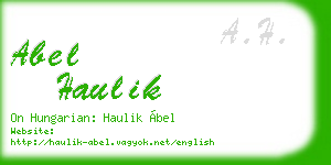 abel haulik business card